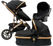 Купить - детскую коляску  Универсальная коляска трансформер 3в1 Maxibaby IQ – Black (90875)