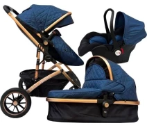 Купить - детскую коляску  Универсальная коляска трансформер 3в1 Maxibaby IQ - Blue (90877)