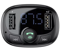 Купить - FM трансмиттер  FM трансмиттер Baseus Launcher S-09 Standard Edition 2.4A 2USB black (CCMT000001)