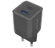 Купить - зарядное устройство для телефона и планшета  МЗП Proove Pure GaN Plus 30W (Type-C + USB) (600710001) черный