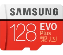 Купить - карту памяти  Карта памяти Samsung EVO Plus microSDXC UHS-I 128GB сlass10 +SD адаптер (MB-MC128GA/RU или MB-MP128GA/RU)