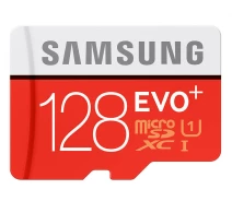 Купить - карту памяти  Карта памяти Samsung EVO Plus microSDXC UHS-I 128GB сlass10 +SD адаптер (MB-MC128DA/RU)