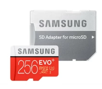 Купить - карту памяти  Карта памяти Samsung EVO Plus microSDXC UHS-I U3 256GB сlass10 +SD адаптер (MB-MC256GA/RU)