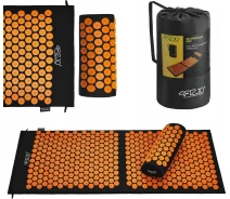Купить - массажный коврик и принадлежности  Коврик акупунктурный с валиком 4FIZJO Classic Mat XL Аппликатор Кузнецова Black/Orange (P-5907222931776)