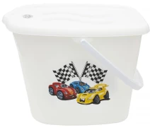 Купить - подгузник  Ведерко для подгузников и воды Maltex Cars 5771 white
