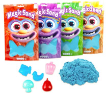 Купить - кинетический песок  Кинетический песок Strateg Magic sand голубой 1 килограмм (39404-3)