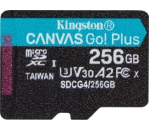 Купить - карту памяти  Карта памяти Kingston MicroSDXC 256GB Canvas Go Plus Gen4 200MB/s A2 U3 V30 (SDCG4/256GBSP)