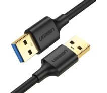 Купить - адаптер и кабель  Кабель UGREEN US128 USB-A 3.0 папа/папа 1м Черный (10370)
