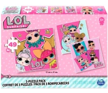 Купить - пазл  Набор пазлов Spin Master L.O.L. Surprise 3 картинки по 49 элементов (SM98296/6052478)