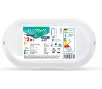 Купить - светильник потолочный  Потолочный светильник TITANUM IP65 12W 6500K (TL-BHO-126)