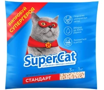 Купить - наполнитель для туалетов  Наполнитель SuperCat Стандарт 1кг (синий) (4823089304250)