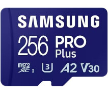 Купить - карту памяти  Карта памяти Samsung PRO Plus microSDXC 256GB UHS-I U3 V30 A2 + SD адаптер (MB-MD256SA/EU)