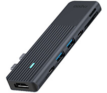 Купить - кардридер  USB-C хаб Rapoo UCM-2003, 7 в 1 black