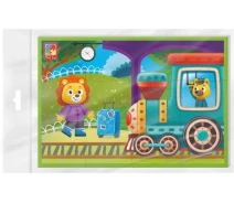 Купить - настольную игру  Игра развивающая Vladi Toys мягкие пазлы А5. Поезд. (VT1104-22)