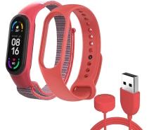 Купить - аксессуар к смарт-чсасам  Комплект ремешков ArmorStandart Set для Xiaomi Mi Band 7/6/5 New Style Red (ARM77038)