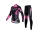 Купить - велоодежду  Костюм вело женский Siilenyond SW-CT-057 Black Pink XXXL Полосы длинный рукав штаны