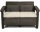 Купить - садовый диван  Диван пластиковый садовый Keter Corfu II Love seat, коричневый (8711245158259)