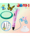 Фото № 1 3D ручка c LCD дисплеем и комплектом эко пластика для рисования 3DPen Hot Draw 3 Pink