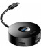 Фото № 2 Переходник HUB Baseus Round Box Type-C to USB3.0+3USB 2.0 10cm (CAHUB-G01)черн