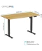 Фото № 7 Компьютерный стол Officepro ODE1470LW Light Wood/Black (ODE1470LW)