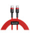 Фото № 1 Кабель Baseus Type-C PD2.0 60W (20V 3A) 2m (CATKLF-H09) красный