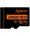 Фото № 3 Карта памяти Apacer microSDXC UHS-I U3 128GB V30 A2 +SD адаптер (AP128GMCSX10U8-R)