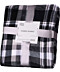Фото № 1 Плед Ardesto Flannel, 160х200см, клетка серая, 100% полиэст (ART0101PB)