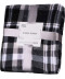 Фото № 1 Плед Ardesto Flannel, 200х220см, клетка серая, 100% полиэст (ART0102PB)