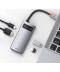 Фото № 7 Хаб-адаптер Baseus 4in1 Type-C/HDMI+USB+USB+PD (CAHUB-CY0G) серый