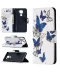 Фото № 1 Чехол-книжка Deexe Color Wallet для Xiaomi Redmi Note 9 / Redmi 10X - Blue and White Butterflies