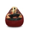 Фото № 1 Кресло мешок iPuff ''World of Tanks. Explosion'' Флок XL (80x110 см) Коричневый