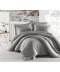 Фото № 1 Комплект постельного белья Страйп-Сатин XR Italy Quilt Cover set 100% Cotton 200х220см Серый