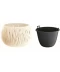 Фото № 1 Горшек круглый Sandy Bowl с вкладышем, 370мм Крем