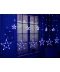 Фото № 8 Светодиодная гирлянда штора Звезды 120 Led (6 звезд 9 см + 6 звезд 18 см) 2.5х1.0м (Синий) №2 (207551)