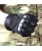 Фото № 3 Военные штурмовые перчатки без пальцев Combat (походные, армейские, защитные, охотничьи) Черный