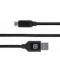 Фото № 4 Кабель REAL-EL Premium Fabric USB-microUSB 2m, Black (EL123500048)