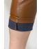 Фото № 6 Штаны женские из экокожи коричневый 186R6737 Ager L