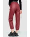Фото № 4 Штаны женские из экокожи бордовый 186R5205 Ager M
