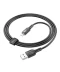 Фото № 3 Кабель зарядки Hoco U120 (2.4A) (1.2M) USB to Lightning для устройств IP iOs Apple Черный