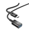 Фото № 1 Кабель удлинитель HOCO U107 - Type-C для USB 3.0 female 1.2м черный (008562)