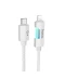 Фото № 1 Кабель зарядки Hoco U123 27W (3A) (1M) Type-C to Lightning LED indikator быстрая зарядка для iOS устройств iPhone/iPad/iPod Серый