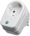 Фото № 1 Переходник питания Goobay IEC(Schuko) M/F Защита Peak Voltage 16A 3500W белый (75.05.1270)