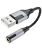 Фото № 1 Переходник Адаптер BOROFONE BV19 USB на AUX 3.5mm audio converter Черный