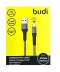 Фото № 2 Кабель зарядки Budi M8J197M-GRY (DC197M20H) USB to Micro USB (2.4А) (2M) для зарядки и синхронизации для смартфонов, планшетов, плееров, фотоаппаратов Серый