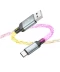 Фото № 4 Кабель зарядки Hoco U112 Shine 3А 1М LED Charging Data Cable для USB-Type-C для телефона/смартфона Серый