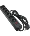 Фото № 1 Сетевой фильтр питания Patron 1.8 m3*1.5mm2 (SP-1662) 6 розеток BLACK (EXT-PN-SP-1662)