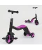 Фото № 1 Детский Самокат Беговел Велосипед трансформер 3 в 1 Best Scooter JT 70708 Свет, 8 мелодий, колёса PU Чёрно-Розовый (70708)
