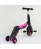 Фото № 2 Детский Самокат Беговел Велосипед трансформер 3 в 1 Best Scooter JT 70708 Свет, 8 мелодий, колёса PU Чёрно-Розовый (70708)