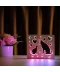 Фото № 6 Светильник ночник ArtEco Light из дерева LED "Кот и пес" с пультом и регулировкой цвета, двойной RGB