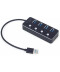 Фото № 1 Концентратор USB3.2 Gen1 Gembird UHB-U3P4P-01